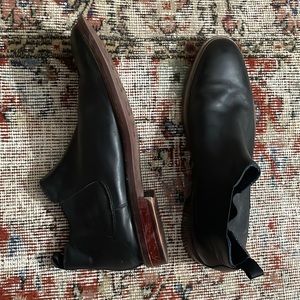 Black Leather Chelsea Boot